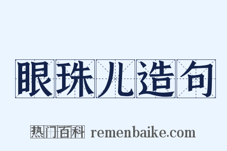 眼珠儿造句是什么意思的图片